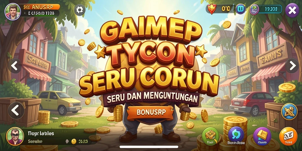 Tampilan gameplay BONUSRP yang mendebarkan dalam mengelola bisnis.