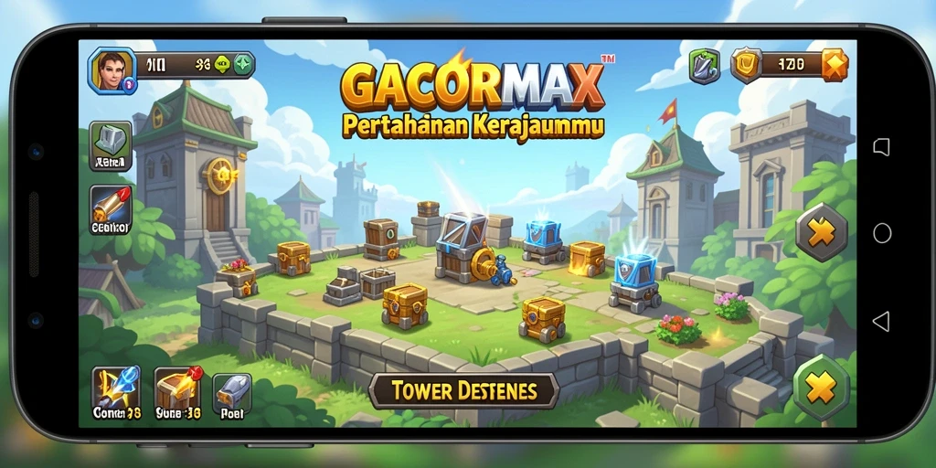 Gameplay menegangkan GACORMAX dengan strategi Tower Defense