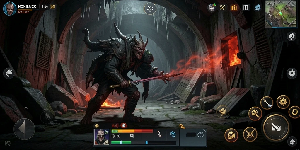 Screenshot gameplay HOKILUCK yang menakutkan dan mendebarkan.