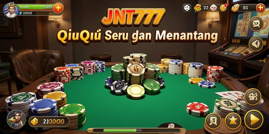 Tampilan gameplay QiuQiu yang seru di JNT777.