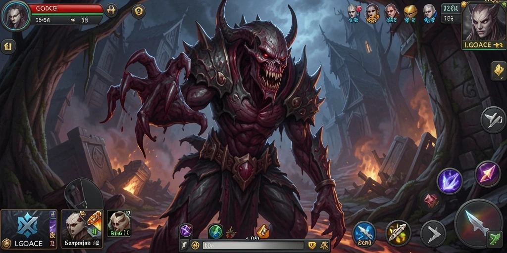Screenshot gameplay LGOACE menampilkan kengerian yang mencekam.