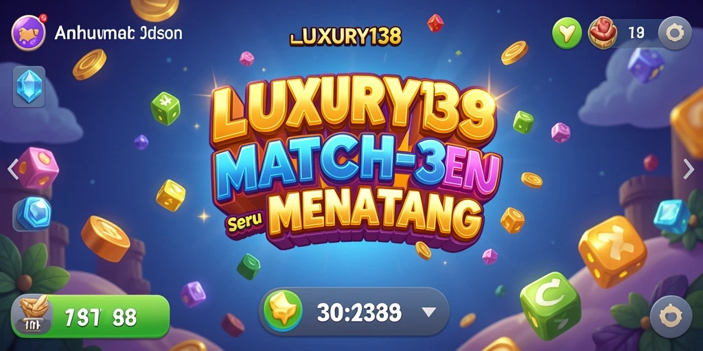 Screenshot gameplay LUXURY138 menampilkan momen mencocokkan objek yang seru.