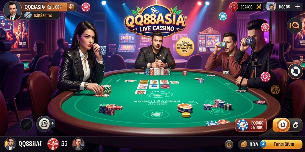 Gameplay Live Casino yang mengasyikkan dengan dealer langsung.