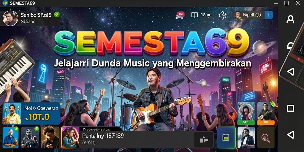 Screenshot gameplay SEMESTA69 menampilkan pengalaman musik yang seru.