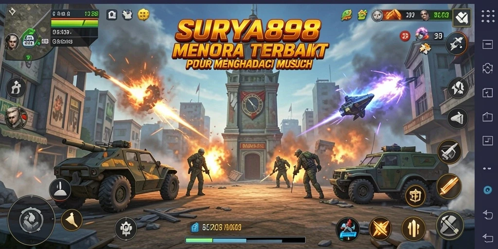 Tampilan gameplay seru dari SURYA898 dalam Tower Defense.