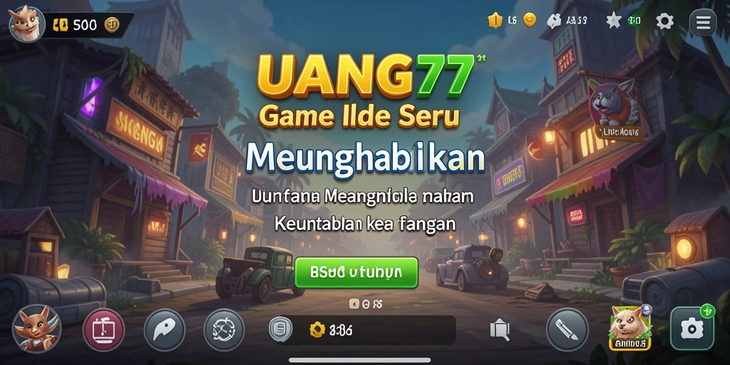 Screenshot game UANG77 menampilkan antarmuka gameplay Idle yang menarik.